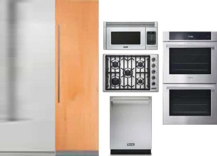 6 Piece Package Includes Refrigerator, Freezer, Cooktop, Wall Oven, Microwave And Dishwasher