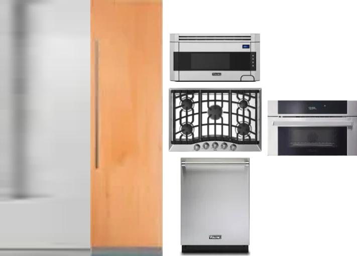 6 Piece Package Includes Refrigerator, Freezer, Cooktop, Wall Oven, Microwave And Dishwasher