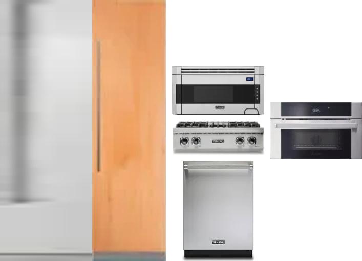 6 Piece Package Includes Refrigerator, Freezer, Cooktop, Wall Oven, Microwave And Dishwasher
