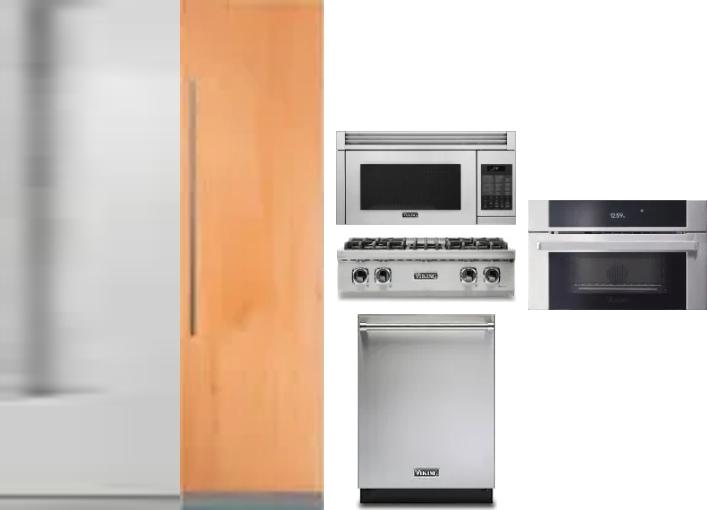 6 Piece Package Includes Refrigerator, Freezer, Cooktop, Wall Oven, Microwave And Dishwasher