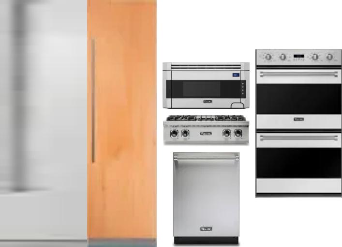 6 Piece Package Includes Refrigerator, Freezer, Cooktop, Wall Oven, Microwave And Dishwasher