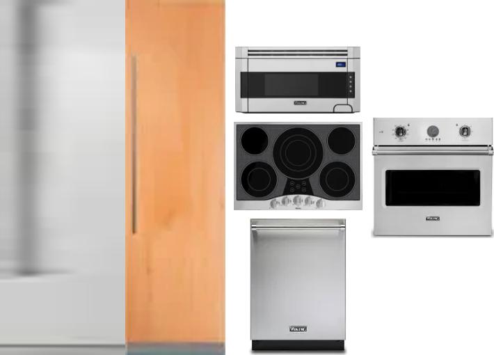 6 Piece Package Includes Refrigerator, Freezer, Cooktop, Wall Oven, Microwave And Dishwasher
