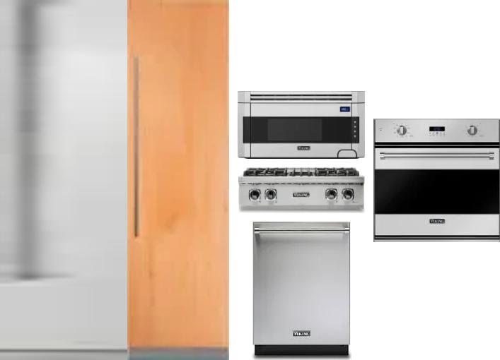 6 Piece Package Includes Refrigerator, Freezer, Cooktop, Wall Oven, Microwave And Dishwasher