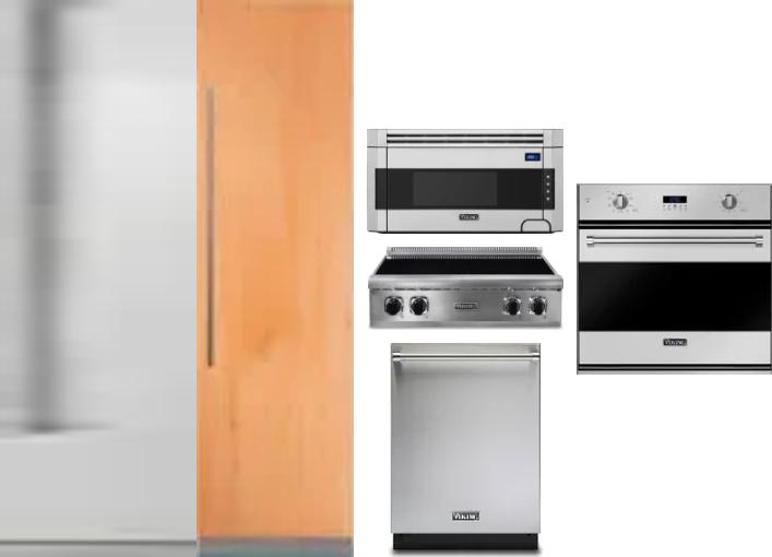 6 Piece Package Includes Refrigerator, Freezer, Cooktop, Wall Oven, Microwave And Dishwasher