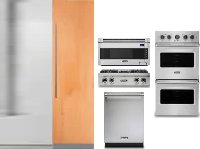 6 Piece Package Includes Refrigerator, Freezer, Cooktop, Wall Oven, Microwave And Dishwasher