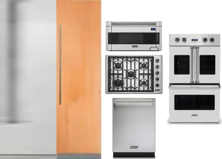 6 Piece Package Includes Refrigerator, Freezer, Cooktop, Wall Oven, Microwave And Dishwasher