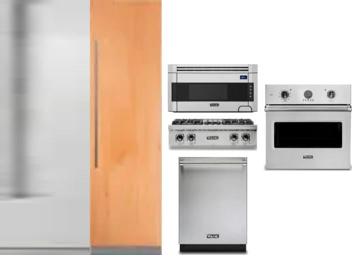 6 Piece Package Includes Refrigerator, Freezer, Cooktop, Wall Oven, Microwave And Dishwasher