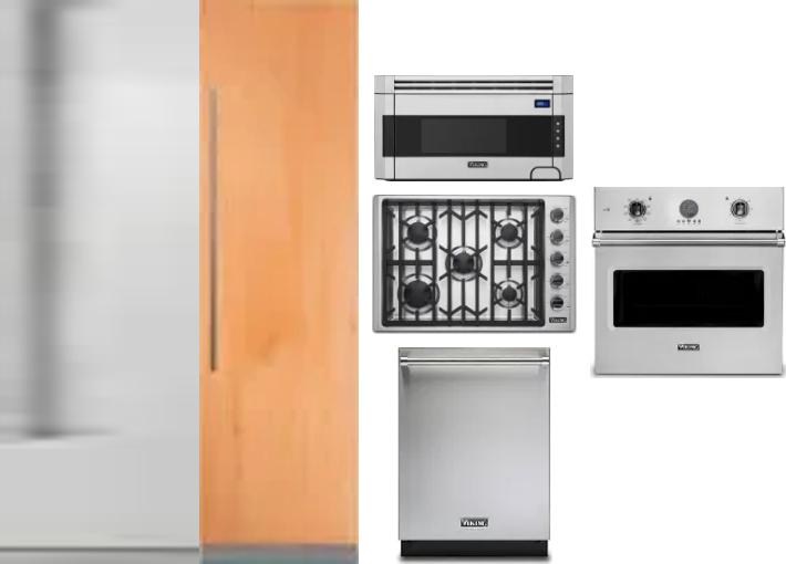 6 Piece Package Includes Refrigerator, Freezer, Cooktop, Wall Oven, Microwave And Dishwasher