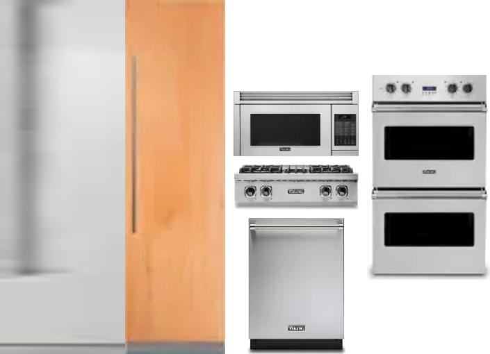6 Piece Package Includes Refrigerator, Freezer, Cooktop, Wall Oven, Microwave And Dishwasher