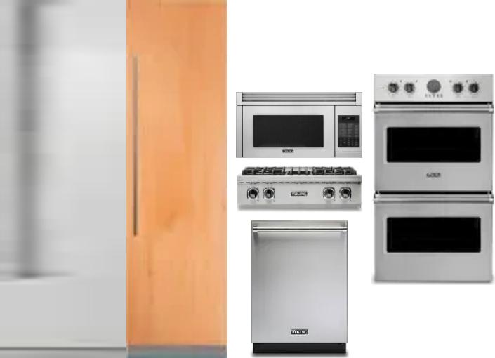 6 Piece Package Includes Refrigerator, Freezer, Cooktop, Wall Oven, Microwave And Dishwasher