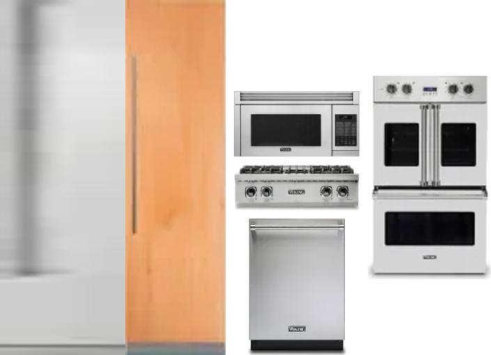 6 Piece Package Includes Refrigerator, Freezer, Cooktop, Wall Oven, Microwave And Dishwasher