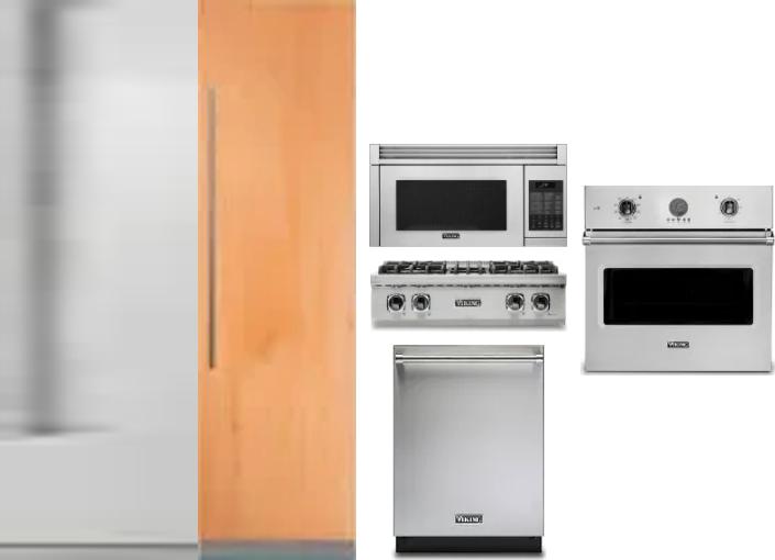 6 Piece Package Includes Refrigerator, Freezer, Cooktop, Wall Oven, Microwave And Dishwasher