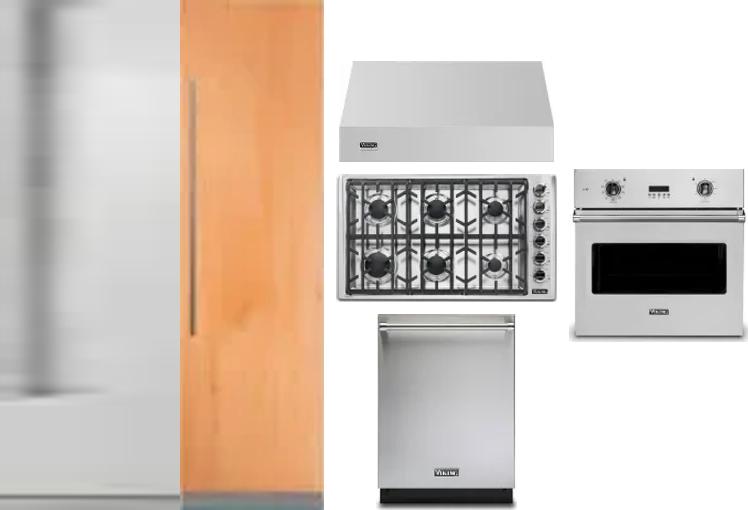 6 Piece Package Includes Refrigerator, Freezer, Cooktop, Wall Oven, Hood And Dishwasher