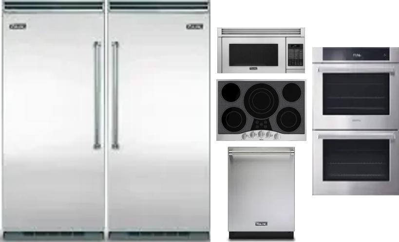 6 Piece Package Includes Refrigerator, Freezer, Cooktop, Wall Oven, Microwave And Dishwasher