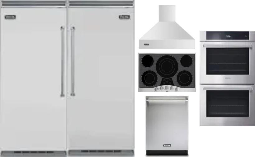 6 Piece Package Includes Refrigerator, Freezer, Cooktop, Wall Oven, Hood And Dishwasher