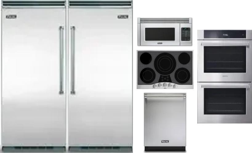 6 Piece Package Includes Refrigerator, Freezer, Cooktop, Wall Oven, Microwave And Dishwasher