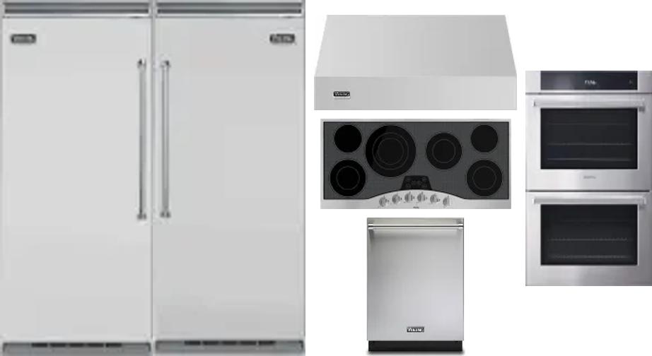 6 Piece Package Includes Refrigerator, Freezer, Cooktop, Wall Oven, Hood And Dishwasher