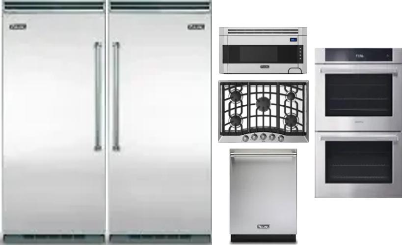 6 Piece Package Includes Refrigerator, Freezer, Cooktop, Wall Oven, Microwave And Dishwasher
