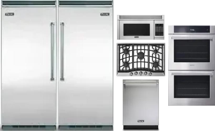 6 Piece Package Includes Refrigerator, Freezer, Cooktop, Wall Oven, Microwave And Dishwasher