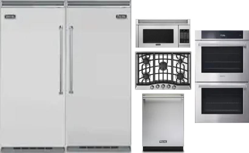 6 Piece Package Includes Refrigerator, Freezer, Cooktop, Wall Oven, Microwave And Dishwasher