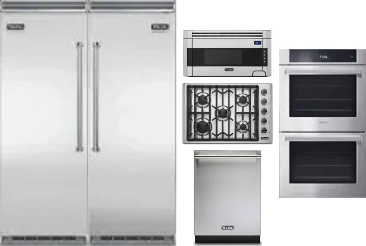 6 Piece Package Includes Refrigerator, Freezer, Cooktop, Wall Oven, Microwave And Dishwasher