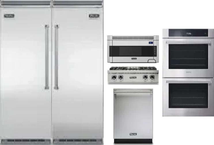 6 Piece Package Includes Refrigerator, Freezer, Cooktop, Wall Oven, Microwave And Dishwasher