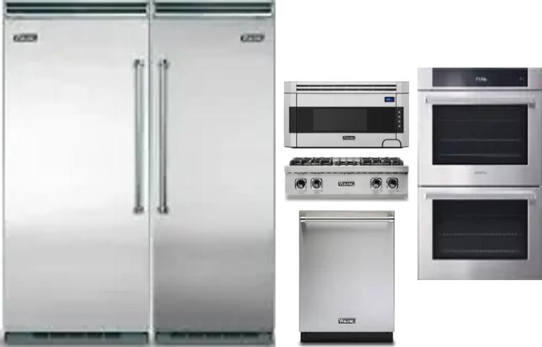 6 Piece Package Includes Refrigerator, Freezer, Cooktop, Wall Oven, Microwave And Dishwasher