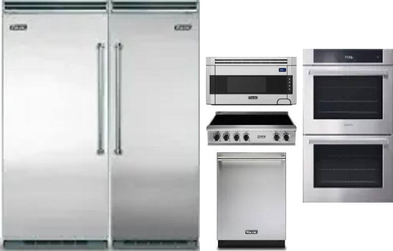 6 Piece Package Includes Refrigerator, Freezer, Cooktop, Wall Oven, Microwave And Dishwasher