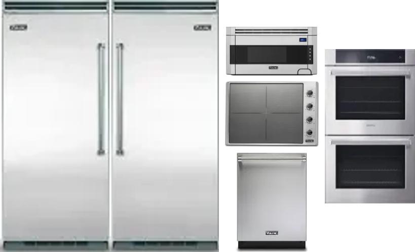 6 Piece Package Includes Refrigerator, Freezer, Cooktop, Wall Oven, Microwave And Dishwasher