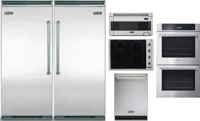 6 Piece Package Includes Refrigerator, Freezer, Cooktop, Wall Oven, Microwave And Dishwasher