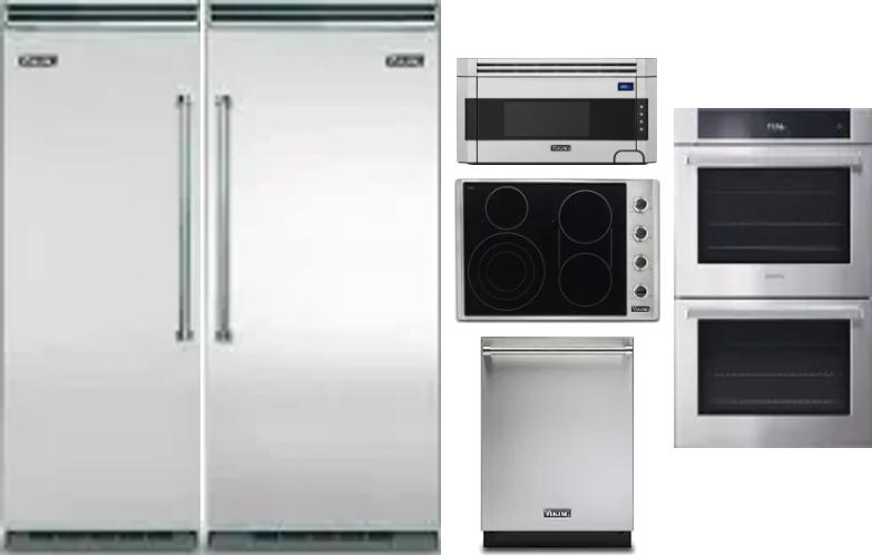 6 Piece Package Includes Refrigerator, Freezer, Cooktop, Wall Oven, Microwave And Dishwasher