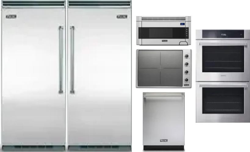 6 Piece Package Includes Refrigerator, Freezer, Cooktop, Wall Oven, Microwave And Dishwasher