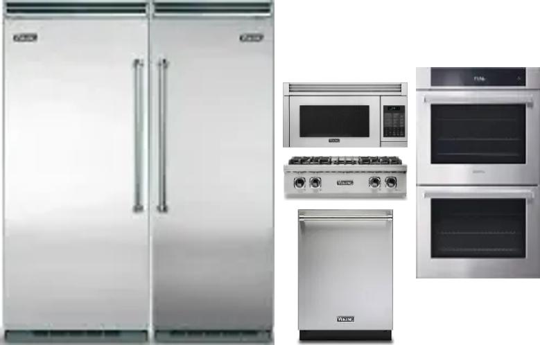 6 Piece Package Includes Refrigerator, Freezer, Cooktop, Wall Oven, Microwave And Dishwasher