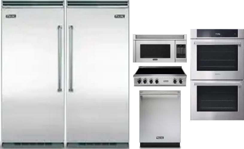 6 Piece Package Includes Refrigerator, Freezer, Cooktop, Wall Oven, Microwave And Dishwasher
