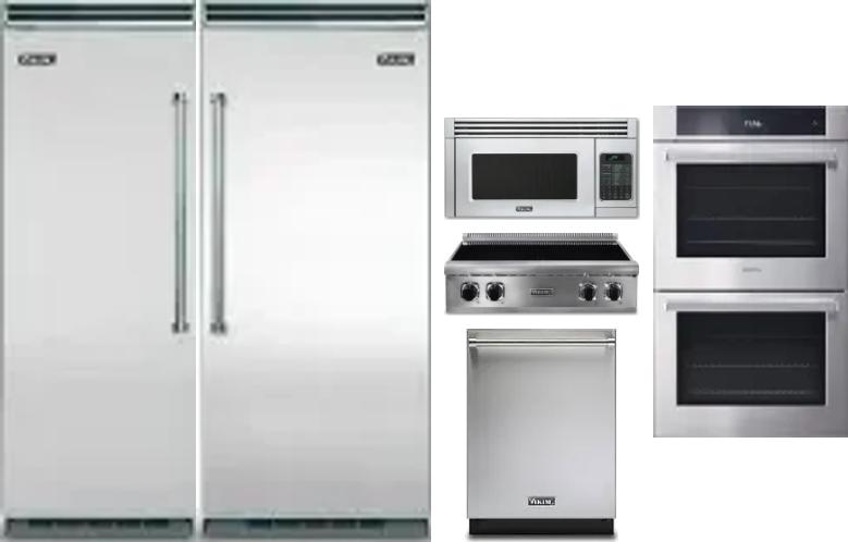 6 Piece Package Includes Refrigerator, Freezer, Cooktop, Wall Oven, Microwave And Dishwasher