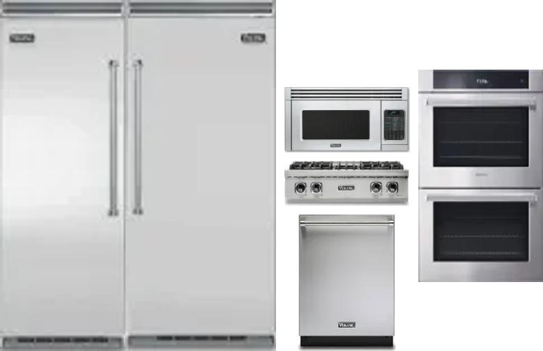 6 Piece Package Includes Refrigerator, Freezer, Cooktop, Wall Oven, Microwave And Dishwasher