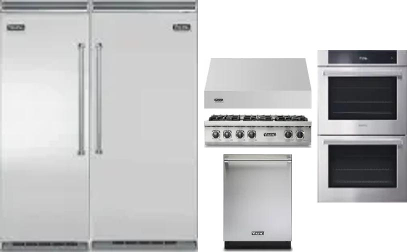 6 Piece Package Includes Refrigerator, Freezer, Cooktop, Wall Oven, Hood And Dishwasher