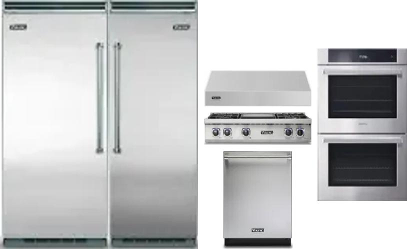 6 Piece Package Includes Refrigerator, Freezer, Cooktop, Wall Oven, Hood And Dishwasher