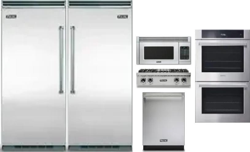 6 Piece Package Includes Refrigerator, Freezer, Cooktop, Wall Oven, Microwave And Dishwasher