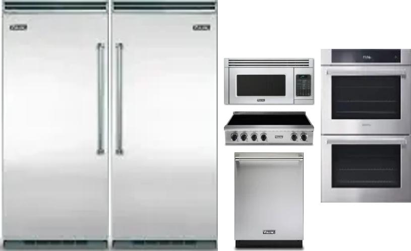 6 Piece Package Includes Refrigerator, Freezer, Cooktop, Wall Oven, Microwave And Dishwasher