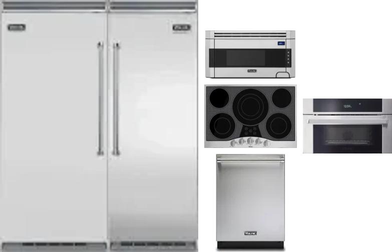 6 Piece Package Includes Refrigerator, Freezer, Cooktop, Wall Oven, Microwave And Dishwasher