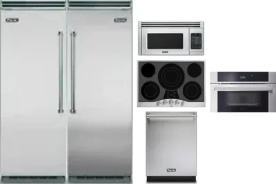 6 Piece Package Includes Refrigerator, Freezer, Cooktop, Wall Oven, Microwave And Dishwasher