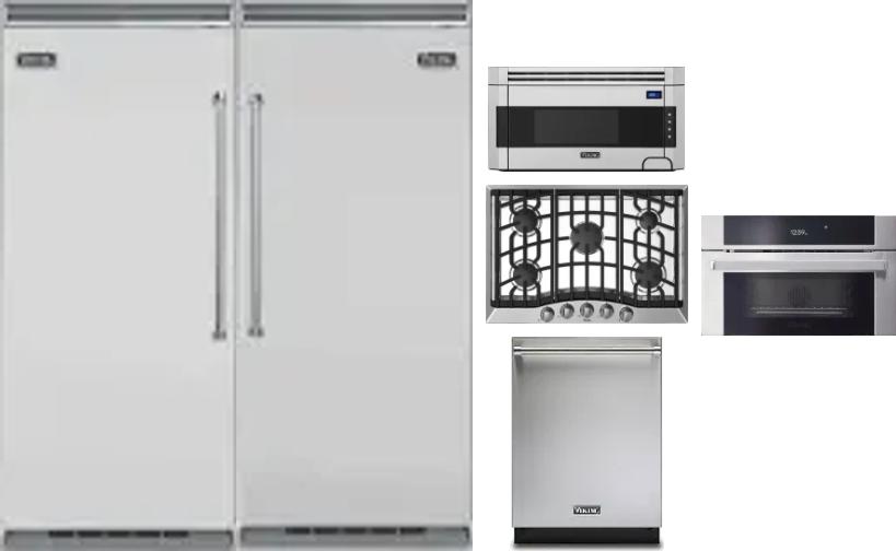 6 Piece Package Includes Refrigerator, Freezer, Cooktop, Wall Oven, Microwave And Dishwasher