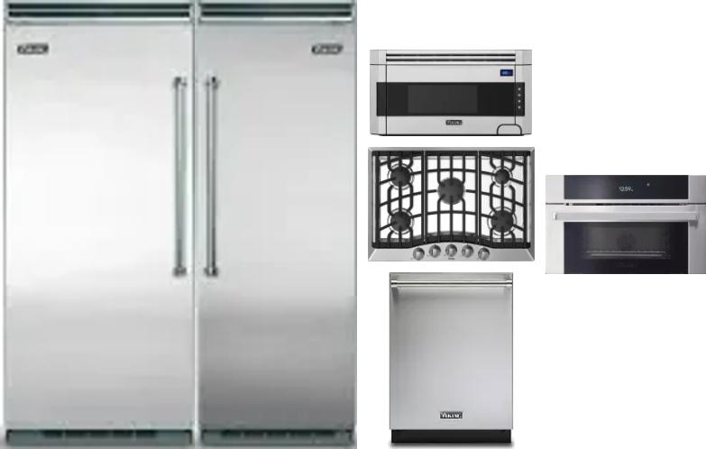 6 Piece Package Includes Refrigerator, Freezer, Cooktop, Wall Oven, Microwave And Dishwasher