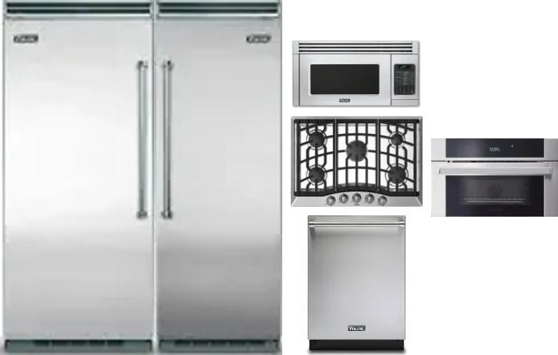 6 Piece Package Includes Refrigerator, Freezer, Cooktop, Wall Oven, Microwave And Dishwasher