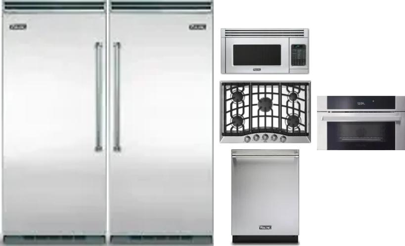 6 Piece Package Includes Refrigerator, Freezer, Cooktop, Wall Oven, Microwave And Dishwasher