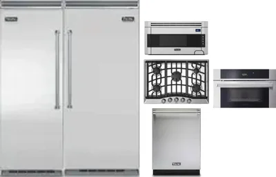 6 Piece Package Includes Refrigerator, Freezer, Cooktop, Wall Oven, Microwave And Dishwasher