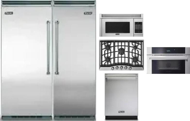 6 Piece Package Includes Refrigerator, Freezer, Cooktop, Wall Oven, Microwave And Dishwasher