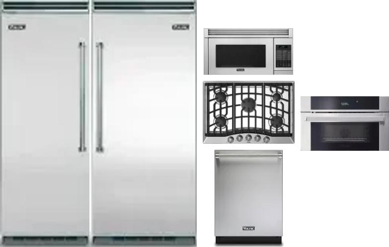 6 Piece Package Includes Refrigerator, Freezer, Cooktop, Wall Oven, Microwave And Dishwasher