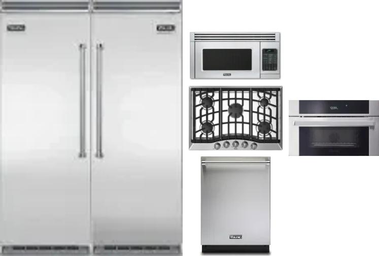 6 Piece Package Includes Refrigerator, Freezer, Cooktop, Wall Oven, Microwave And Dishwasher